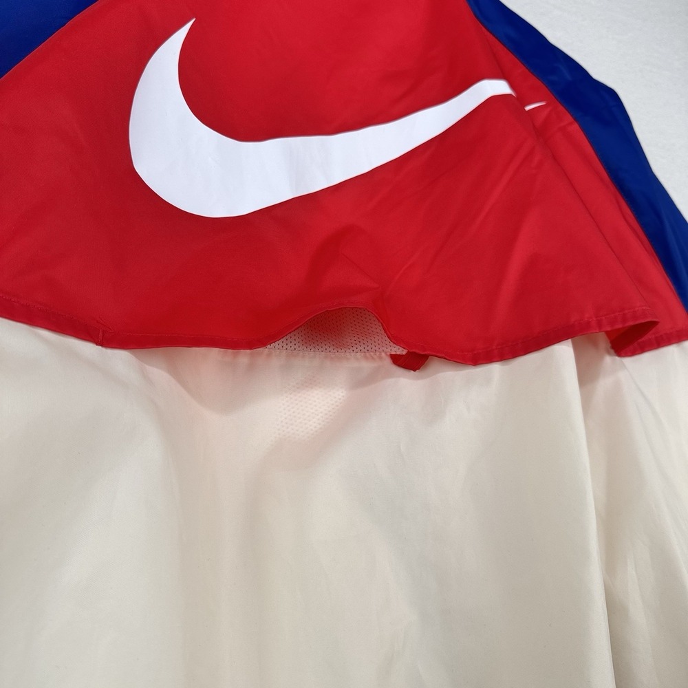 NWT Nike Sportswear Windrunner Windbreaker Track Jacket Men's M Cream Blue Red - Picture 10 of 15